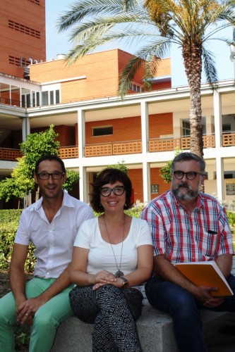 Los investigadores Jesús Alba, Romina del Rey y Vicente Sanchís 