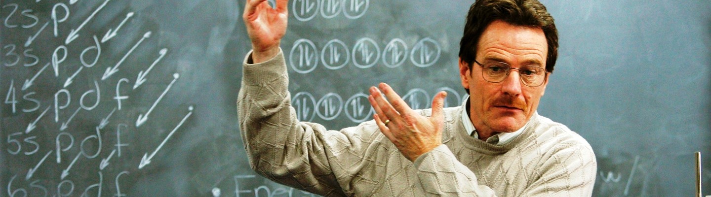 el profesor de química Walter White de Breaking Bad