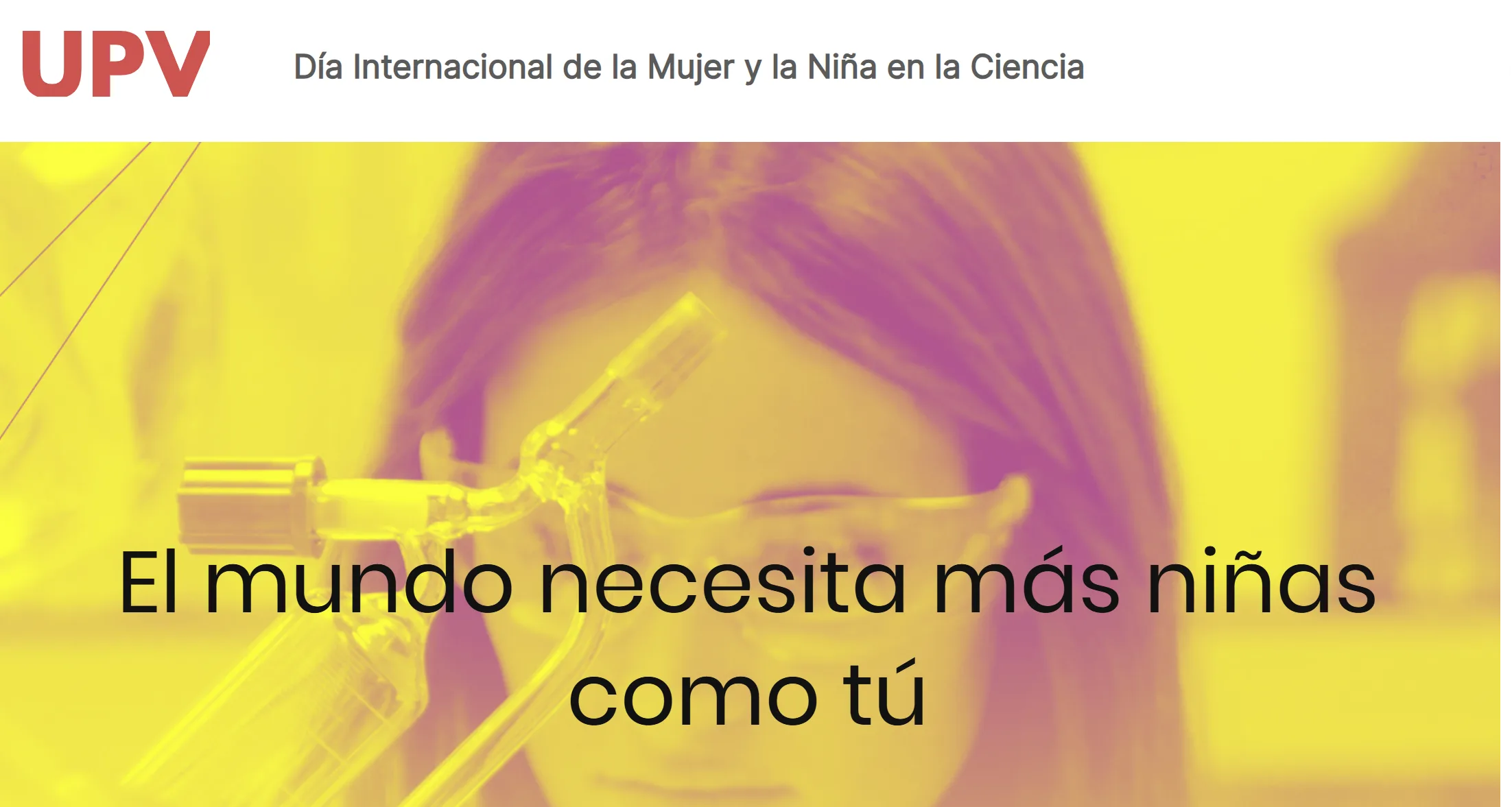 Preview del site de la UPV por el Día de la Niña y la Mujer en la Ciencia