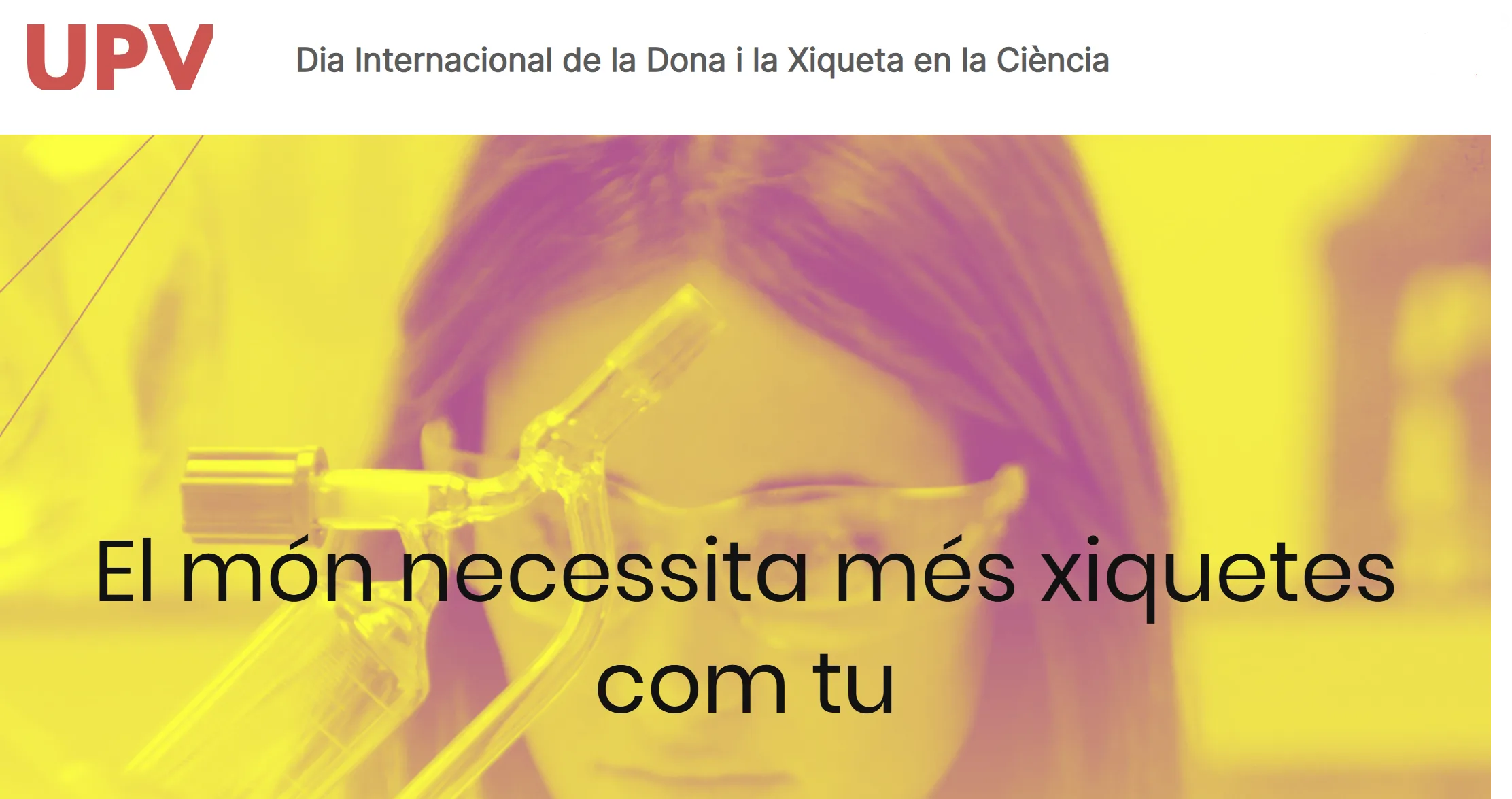 Preview del site de la UPV por el Día de la Niña y la Mujer en la Ciencia